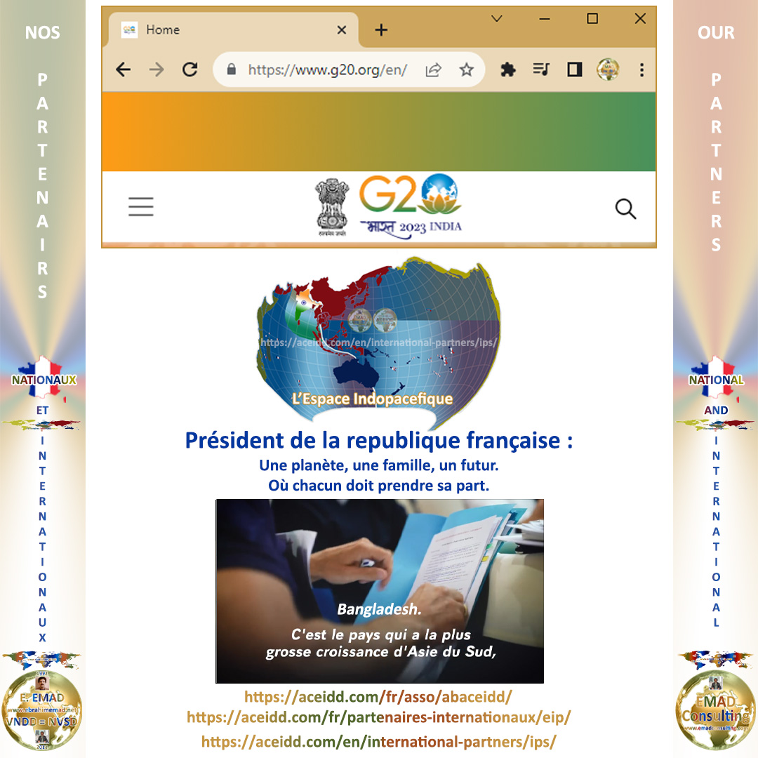 Partenaires internationaux - Espace de l'Indopacifique - G20 - Communiqué conjoint entre la France et le Bangladesh